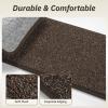 imagePADOOR Stair Treads for Wooden Steps 15PC Peel and Stick Stair Treads Non Slip Indoor Durable Stair Runners Residue Free Washable Stair Carpet Treads for Kids and Dogs 8quotx30quot GreyBrown