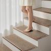 imagePADOOR Stair Treads for Wooden Steps 15PC Peel and Stick Stair Treads Non Slip Indoor Durable Stair Runners Residue Free Washable Stair Carpet Treads for Kids and Dogs 8quotx30quot GreyBeige