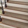imagePADOOR Stair Treads for Wooden Steps 15PC Peel and Stick Stair Treads Non Slip Indoor Durable Stair Runners Residue Free Washable Stair Carpet Treads for Kids and Dogs 8quotx30quot GreyBeige