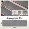 imagePADOOR Stair Treads for Wooden Steps 15PC Peel and Stick Stair Treads Non Slip Indoor Durable Stair Runners Residue Free Washable Stair Carpet Treads for Kids and Dogs 8quotx30quot GreyGrey