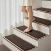 imagePADOOR Stair Treads for Wooden Steps 15PC Peel and Stick Stair Treads Non Slip Indoor Durable Stair Runners Residue Free Washable Stair Carpet Treads for Kids and Dogs 8quotx30quot GreyBrown