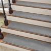 imagePADOOR Stair Treads for Wooden Steps 15PC Peel and Stick Stair Treads Non Slip Indoor Durable Stair Runners Residue Free Washable Stair Carpet Treads for Kids and Dogs 8quotx30quot GreyGrey