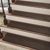 imagePADOOR Stair Treads for Wooden Steps 15PC Peel and Stick Stair Treads Non Slip Indoor Durable Stair Runners Residue Free Washable Stair Carpet Treads for Kids and Dogs 8quotx30quot GreyBrown