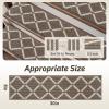 imagePADOOR Stair Treads for Wooden Steps 15PC Peel and Stick Stair Treads Non Slip Indoor Durable Stair Runners Residue Free Washable Stair Carpet Treads for Kids and Dogs 8quotx30quot GreyDiamond Brown