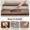 imagePADOOR Stair Treads for Wooden Steps 15PC Peel and Stick Stair Treads Non Slip Indoor Durable Stair Runners Residue Free Washable Stair Carpet Treads for Kids and Dogs 8quotx30quot GreyBeige