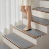 imagePADOOR Stair Treads for Wooden Steps 15PC Peel and Stick Stair Treads Non Slip Indoor Durable Stair Runners Residue Free Washable Stair Carpet Treads for Kids and Dogs 8quotx30quot GreyGrey