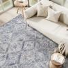 image5x7 Area Rugs for Living Room Machine Washable Non Slip Rug Modern Distressed Moroccan Indoor Area Rug Carpet Ultra Soft Rugs for Bedroom Dining Room Playroom Office Blue