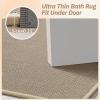 imageBath Mats for Bathroom Rugs Non Slip Washable Absorbent Bath Mats Quick DryUpgraded Soft PVC Backing Ultra Thin Bathroom Rug Fit Under DoorWashroom Mat Large Bath Rugs20quotx32quotBeigeBeige
