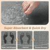 imageBath Mats for Bathroom Rugs Non Slip Washable Absorbent Bath Mats Quick DryUpgraded Soft PVC Backing Ultra Thin Bathroom Rug Fit Under DoorWashroom Mat Large Bath Rugs20quotx32quotBeigeGrey