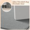 imageBath Mats for Bathroom Rugs Non Slip Washable Absorbent Bath Mats Quick DryUpgraded Soft PVC Backing Ultra Thin Bathroom Rug Fit Under DoorWashroom Mat Large Bath Rugs20quotx32quotBeigeGrey