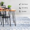imagePADOOR 8x10 Rugs for Living Room Non Slip Geometric Machine Washable Rugs Neutral AreaRugs 8x10 Modern Ultra Thin Carpet for Bedroom Dining Room No Shedding Office Rug Blue RugBohoblue