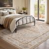 imagePADOORArea Rug 5X7 Rugs for Living RoomVintage Soft Green Rugs for BedroomMachine Washable Non Slip Rug for Dining Room Living Room Bedroom OfficeBeige