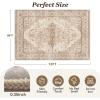 imagePADOORArea Rug 5X7 Rugs for Living RoomVintage Soft Green Rugs for BedroomMachine Washable Non Slip Rug for Dining Room Living Room Bedroom OfficeBeige