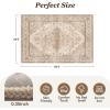 imagePADOORArea Rug 5X7 Rugs for Living RoomVintage Soft Green Rugs for BedroomMachine Washable Non Slip Rug for Dining Room Living Room Bedroom OfficeBeige