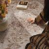imagePADOORArea Rug 5X7 Rugs for Living RoomVintage Soft Green Rugs for BedroomMachine Washable Non Slip Rug for Dining Room Living Room Bedroom OfficeBrown