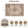imagePADOORArea Rug 5X7 Rugs for Living RoomVintage Soft Green Rugs for BedroomMachine Washable Non Slip Rug for Dining Room Living Room Bedroom OfficeBrown