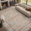 imagePADOORArea Rug 5X7 Rugs for Living RoomVintage Soft Green Rugs for BedroomMachine Washable Non Slip Rug for Dining Room Living Room Bedroom OfficeBeige