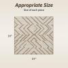 imagePADOOR Stair Treads for Wooden Steps15 Pack Peel and Stick Stair Treads Indoor3D Adhesive Stair Runner for KidsElders and Pets Washable Carpet for Stairs8quotx30quotGreyDiamond Brown