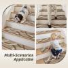 imagePADOOR Stair Treads for Wooden Steps15 Pack Peel and Stick Stair Treads Indoor3D Adhesive Stair Runner for KidsElders and Pets Washable Carpet for Stairs8quotx30quotGreyCircle Brown