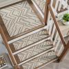 imagePADOOR Stair Treads for Wooden Steps15 Pack Peel and Stick Stair Treads Indoor3D Adhesive Stair Runner for KidsElders and Pets Washable Carpet for Stairs8quotx30quotGreyDiamond Brown