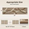 imagePADOOR Stair Treads for Wooden Steps15 Pack Peel and Stick Stair Treads Indoor3D Adhesive Stair Runner for KidsElders and Pets Washable Carpet for Stairs8quotx30quotGreyCircle Brown