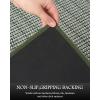 imagePADOOR Non Slip Kitchen Rugs Sets of 2  Extra Large 25x6  20quotx32quot Runner Rugs for Kitchen Floor Non Skid Washable Absorbent Kitchen Mat for in Front of Sink 2 Piece Dark BrownGreen