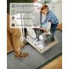 imagePADOOR Non Slip Kitchen Rugs Sets of 2  Extra Large 25x6  20quotx32quot Runner Rugs for Kitchen Floor Non Skid Washable Absorbent Kitchen Mat for in Front of Sink 2 Piece Dark BrownGreen