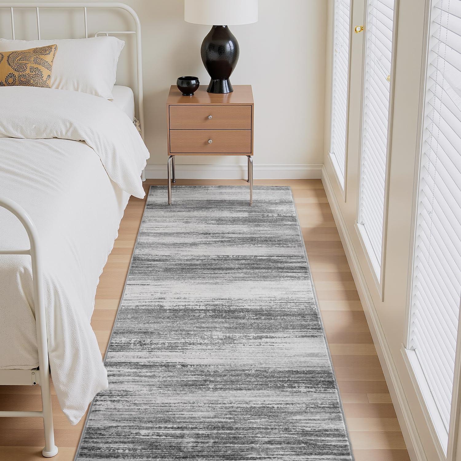 imagePADOOR Modern Abstract Area Rug  5x7 Washable Rugs NonSlip Large Rug Ultra Soft Low Pile Rugs for Living Room Bedroom Dining Room Nursery Room Playroom GreenBlack  Grey