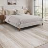 imagePADOOR Modern Abstract Area Rug  5x7 Washable Rugs NonSlip Large Rug Ultra Soft Low Pile Rugs for Living Room Bedroom Dining Room Nursery Room Playroom GreenBrown