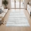 imagePADOOR Modern Abstract Area Rug  5x7 Washable Rugs NonSlip Large Rug Ultra Soft Low Pile Rugs for Living Room Bedroom Dining Room Nursery Room Playroom GreenGrey
