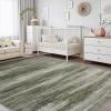 imagePADOOR Modern Abstract Area Rug  5x7 Washable Rugs NonSlip Large Rug Ultra Soft Low Pile Rugs for Living Room Bedroom Dining Room Nursery Room Playroom GreenGreen