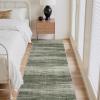 imagePADOOR Modern Abstract Area Rug  5x7 Washable Rugs NonSlip Large Rug Ultra Soft Low Pile Rugs for Living Room Bedroom Dining Room Nursery Room Playroom GreenGreen
