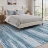 imagePADOOR Modern Abstract Area Rug  5x7 Washable Rugs NonSlip Large Rug Ultra Soft Low Pile Rugs for Living Room Bedroom Dining Room Nursery Room Playroom GreenBlue