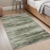 imagePADOOR Modern Abstract Area Rug  5x7 Washable Rugs NonSlip Large Rug Ultra Soft Low Pile Rugs for Living Room Bedroom Dining Room Nursery Room Playroom GreenGreen