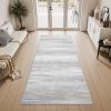 imagePADOOR Modern Abstract Area Rug  5x7 Washable Rugs NonSlip Large Rug Ultra Soft Low Pile Rugs for Living Room Bedroom Dining Room Nursery Room Playroom GreenGrey
