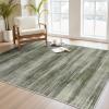 imagePADOOR Modern Abstract Area Rug  5x7 Washable Rugs NonSlip Large Rug Ultra Soft Low Pile Rugs for Living Room Bedroom Dining Room Nursery Room Playroom GreenGreen