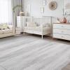 imagePADOOR Modern Abstract Area Rug  5x7 Washable Rugs NonSlip Large Rug Ultra Soft Low Pile Rugs for Living Room Bedroom Dining Room Nursery Room Playroom GreenGrey