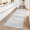 imagePADOOR Modern Abstract Area Rug  5x7 Washable Rugs NonSlip Large Rug Ultra Soft Low Pile Rugs for Living Room Bedroom Dining Room Nursery Room Playroom GreenGrey