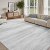 imagePADOOR Modern Abstract Area Rug  5x7 Washable Rugs NonSlip Large Rug Ultra Soft Low Pile Rugs for Living Room Bedroom Dining Room Nursery Room Playroom GreenGrey