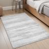 imagePADOOR Modern Abstract Area Rug  5x7 Washable Rugs NonSlip Large Rug Ultra Soft Low Pile Rugs for Living Room Bedroom Dining Room Nursery Room Playroom GreenGrey