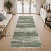 imagePADOOR Modern Abstract Area Rug  5x7 Washable Rugs NonSlip Large Rug Ultra Soft Low Pile Rugs for Living Room Bedroom Dining Room Nursery Room Playroom GreenGreen