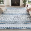 imagePADOOR 8x10 Rugs for Living Room Non Slip Geometric Machine Washable Rugs Neutral AreaRugs 8x10 Modern Ultra Thin Carpet for Bedroom Dining Room No Shedding Office Rug Grey RugBohoblue