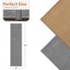 imagePADOOR Tufted Stair Landing Rug Non Slip Indoor Peel and Stick Stair Treads for Wooden Steps Square Stair Landing Mat Washable Soft Carpet Stair Treads Reusable for Kids Pets Elders 31quotx31quot GreyGrey