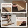 imagePADOOR Tufted Stair Landing Rug Non Slip Indoor Peel and Stick Stair Treads for Wooden Steps Square Stair Landing Mat Washable Soft Carpet Stair Treads Reusable for Kids Pets Elders 31quotx31quot GreyBeige