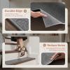 imagePADOOR Tufted Stair Landing Rug Non Slip Indoor Peel and Stick Stair Treads for Wooden Steps Square Stair Landing Mat Washable Soft Carpet Stair Treads Reusable for Kids Pets Elders 31quotx31quot GreyGrey
