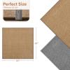 imagePADOOR Tufted Stair Landing Rug Non Slip Indoor Peel and Stick Stair Treads for Wooden Steps Square Stair Landing Mat Washable Soft Carpet Stair Treads Reusable for Kids Pets Elders 31quotx31quot GreyBeige