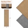imagePADOOR Tufted Stair Landing Rug Non Slip Indoor Peel and Stick Stair Treads for Wooden Steps Square Stair Landing Mat Washable Soft Carpet Stair Treads Reusable for Kids Pets Elders 31quotx31quot GreyBeige