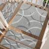 image:imagePADOOR Stair Treads for Wooden Steps15 Pack Peel and Stick Stair Treads Indoor3D Adhesive Stair Runner for KidsElders and Pets Washable Carpet for Stairs8x30GreyCircle Grey