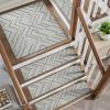 image:imagePADOOR Stair Treads for Wooden Steps15 Pack Peel and Stick Stair Treads Indoor3D Adhesive Stair Runner for KidsElders and Pets Washable Carpet for Stairs8x30GreyDiamond Grey