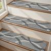 image:imagePADOOR Stair Treads for Wooden Steps15 Pack Peel and Stick Stair Treads Indoor3D Adhesive Stair Runner for KidsElders and Pets Washable Carpet for Stairs8x30GreyCircle Grey